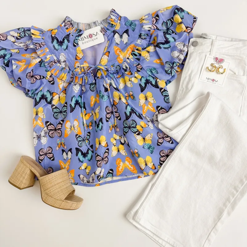 Leeland Blouse Painted Lady sold by Mimosa