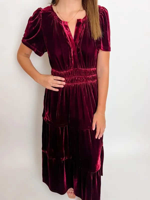 Esmeralda Velvet Maxi Dress sold by Mimosa