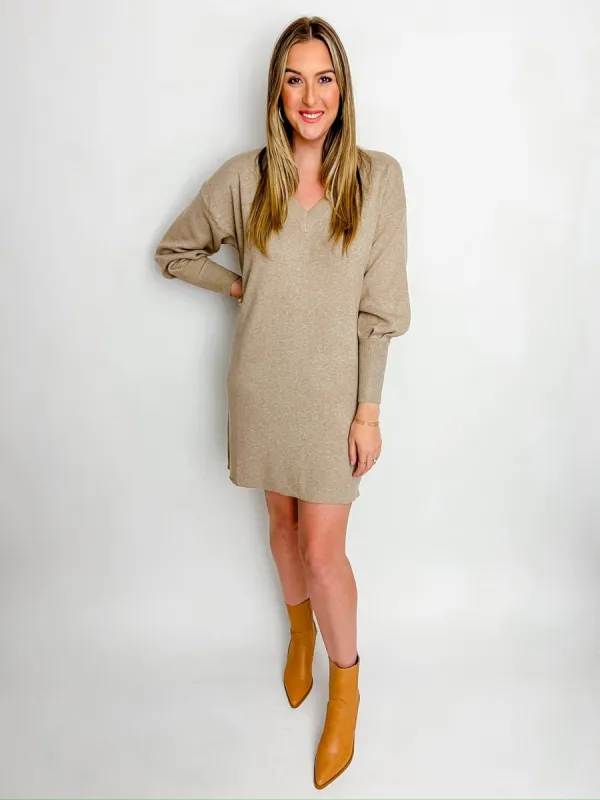 East Side Vneck Sweater Dress sold by Mimosa