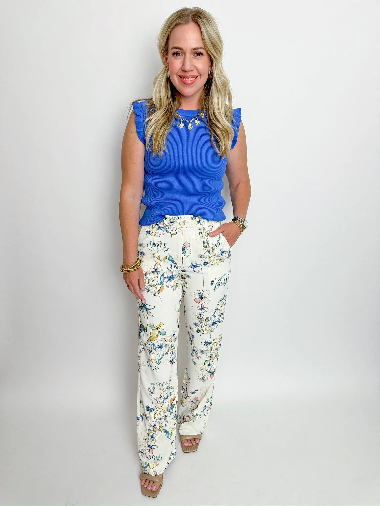 Sincerely Knit Ruffle Sleeve Top sold by Mimosa product image thumbnail 2