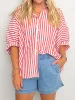 Oversized Stripe Button Up sold by Mimosa