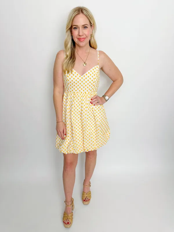 Sunshine Floral Bubble Hem Dress sold by Mimosa