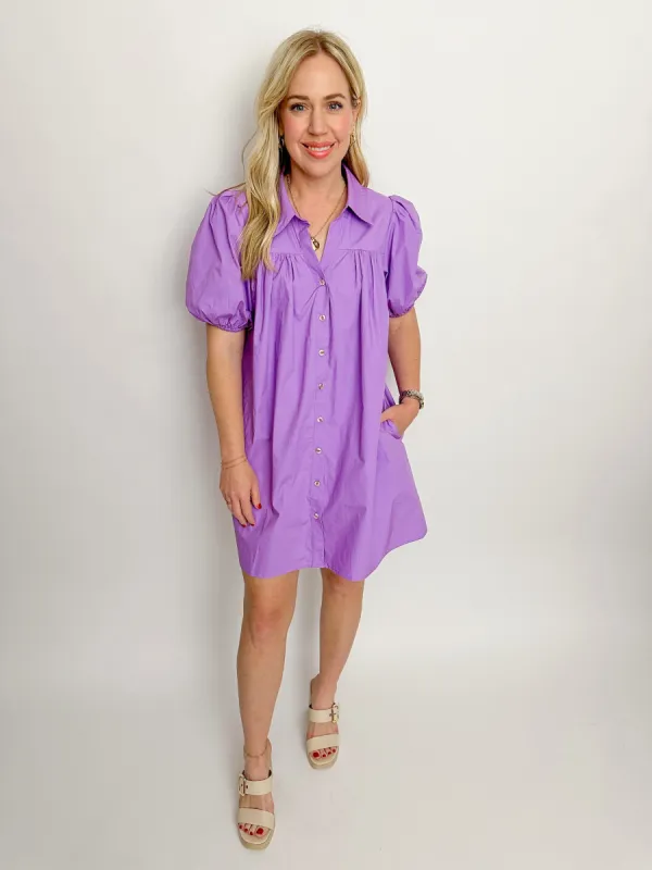 Avery Button Up Shirt Dress sold by Mimosa