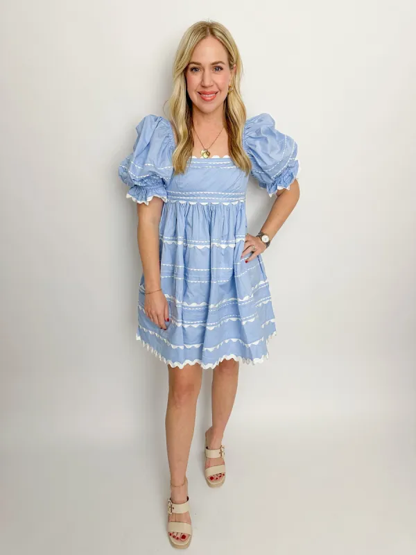 Jeanie Scallop Babydoll Dress sold by Mimosa
