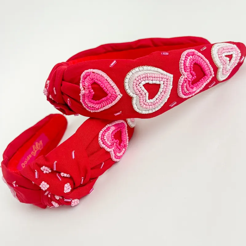 Heart Sprinkles Beaded Headband sold by Mimosa