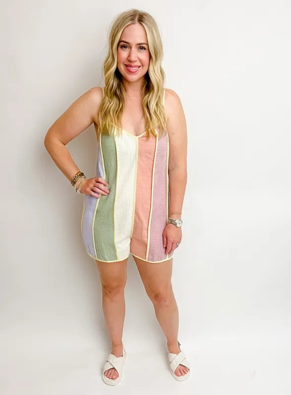 Pax Striped Playsuit made by Storia