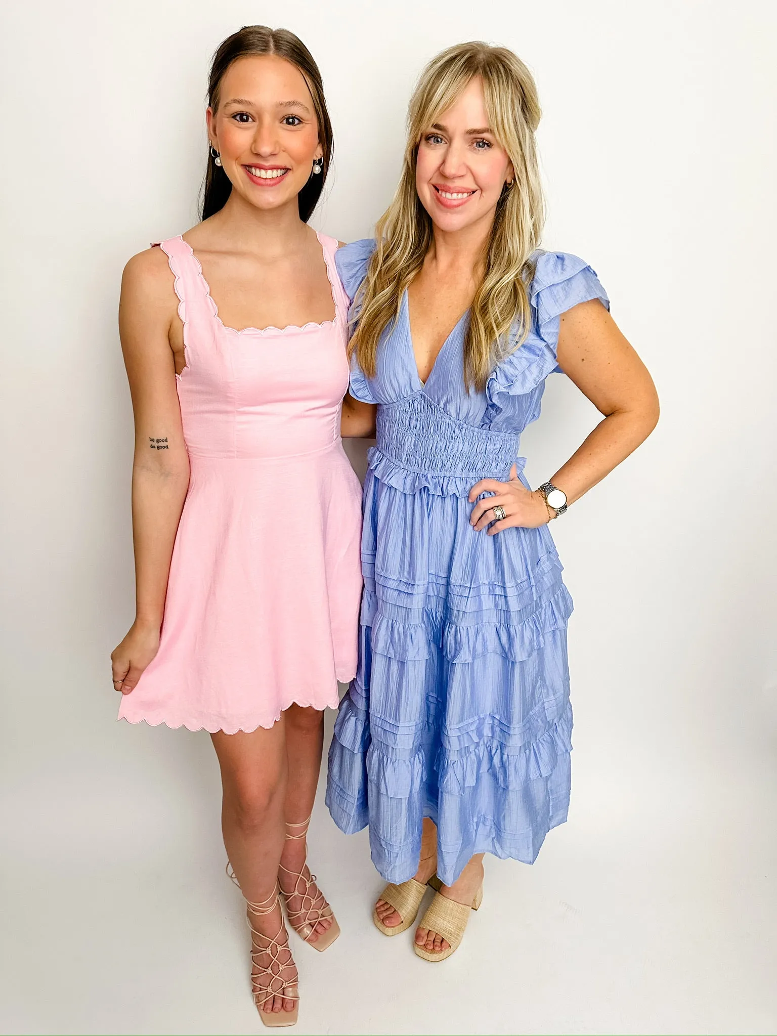 Serenity Scallop Hem Mini Dress sold by Mimosa product image thumbnail 4