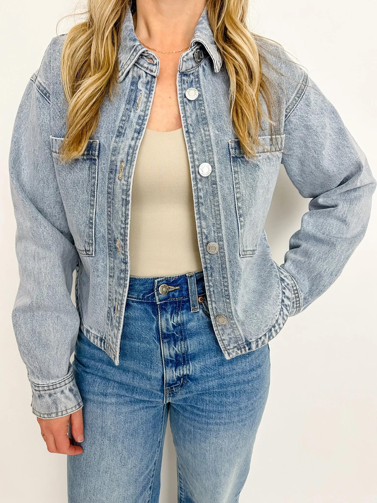 ZS Cropped Denim Jacket sold by Mimosa product image thumbnail 2