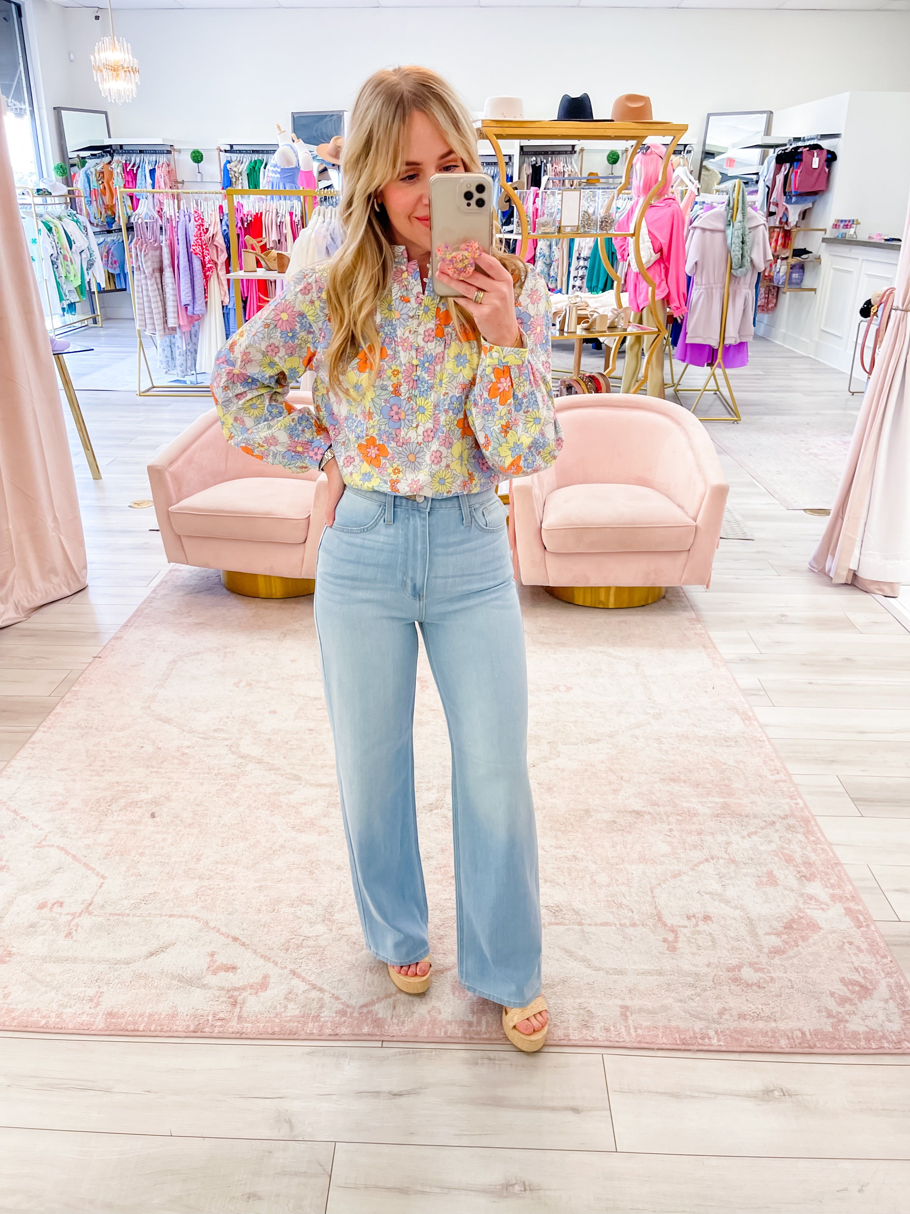 Reno Floral Pintuck Blouse sold by Mimosa product image thumbnail 4