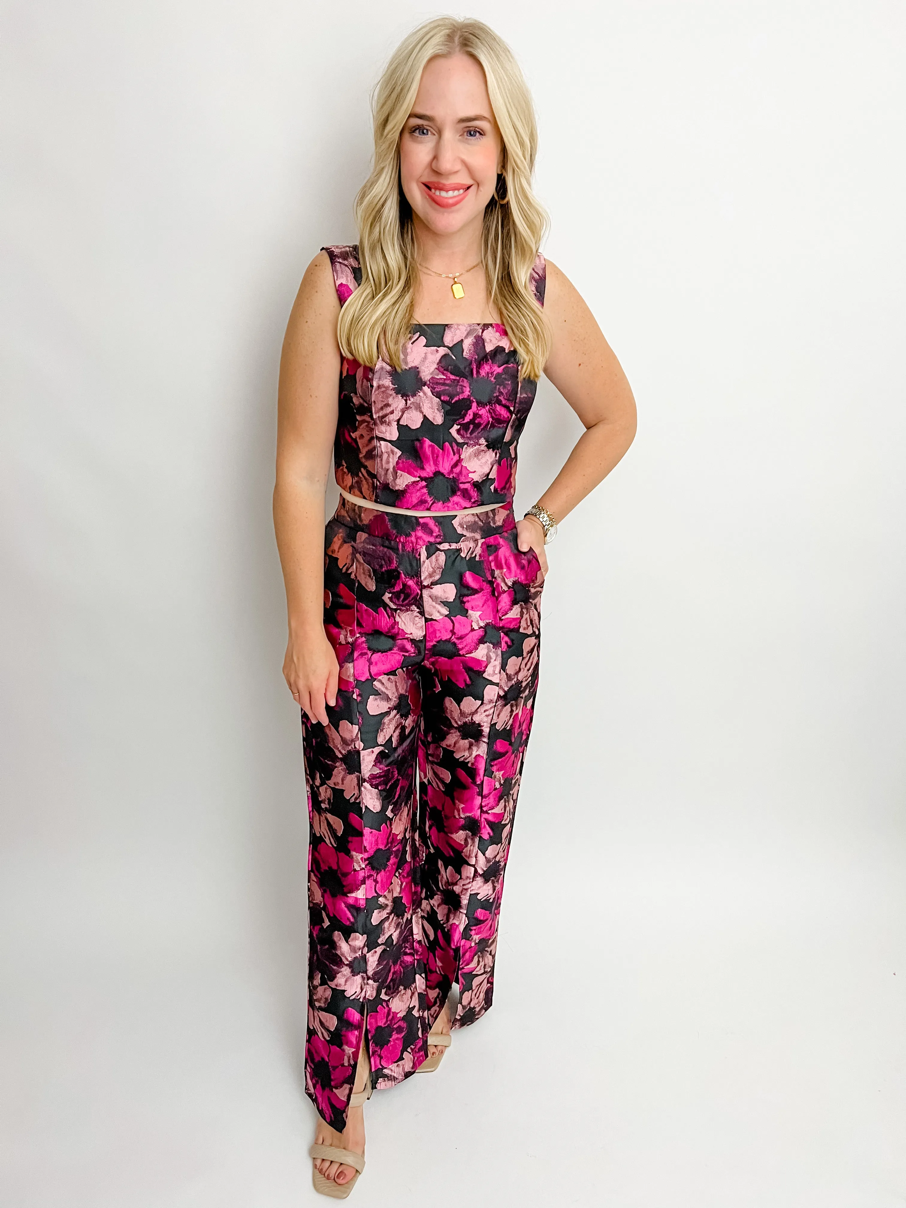 Kimber Floral Crop Tank sold by Mimosa