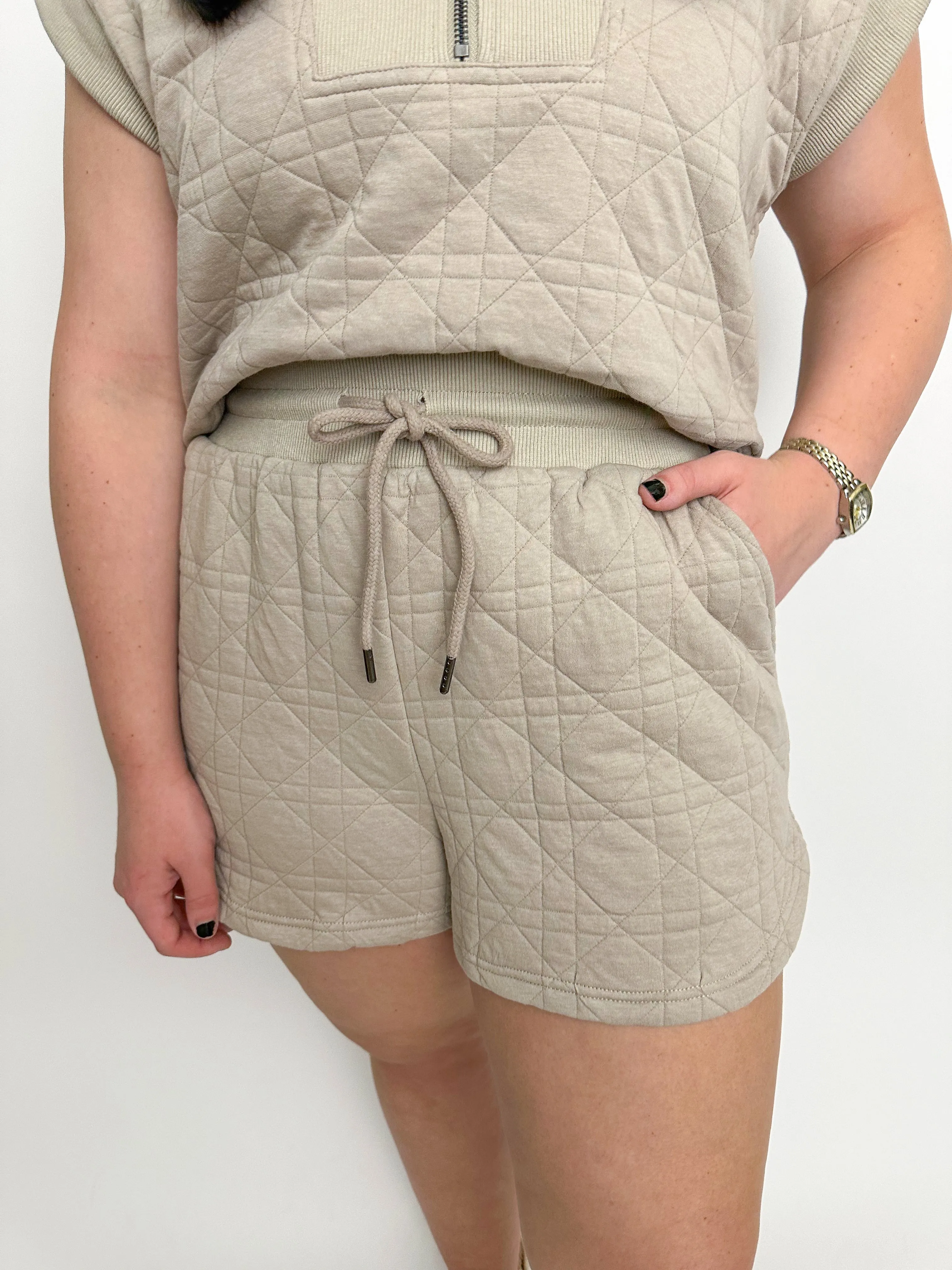 Diamond Quilted Gym Short sold by Mimosa product image thumbnail 3