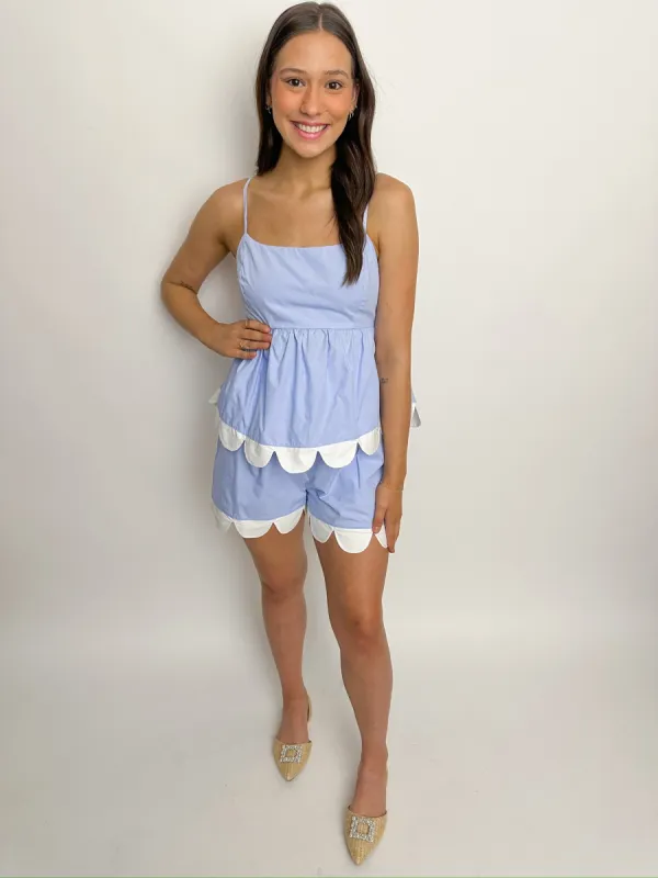 Landry Scallop Edge Short sold by Mimosa