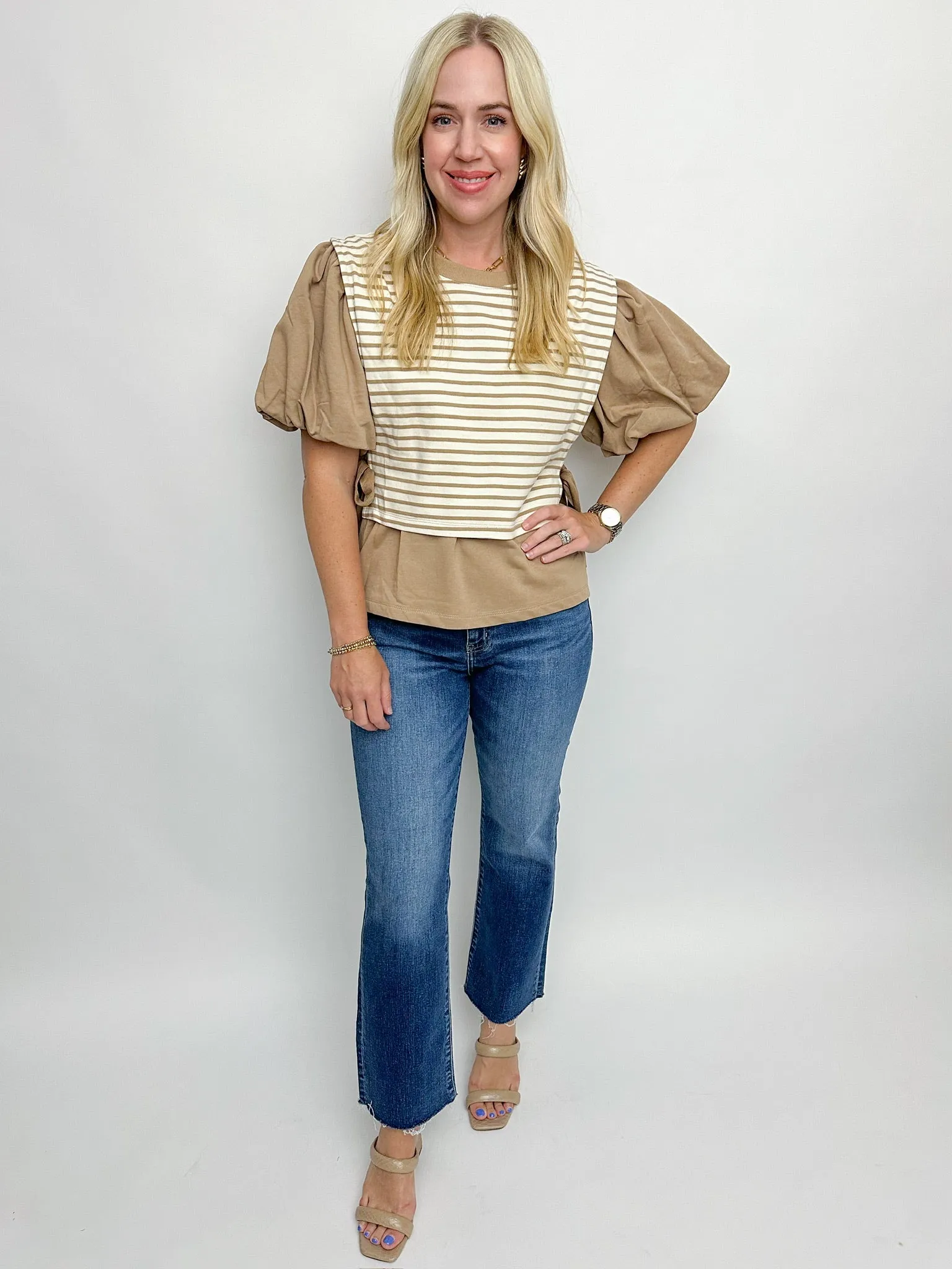 Espresso Layered Stripe Knit Top sold by Mimosa product image thumbnail 2