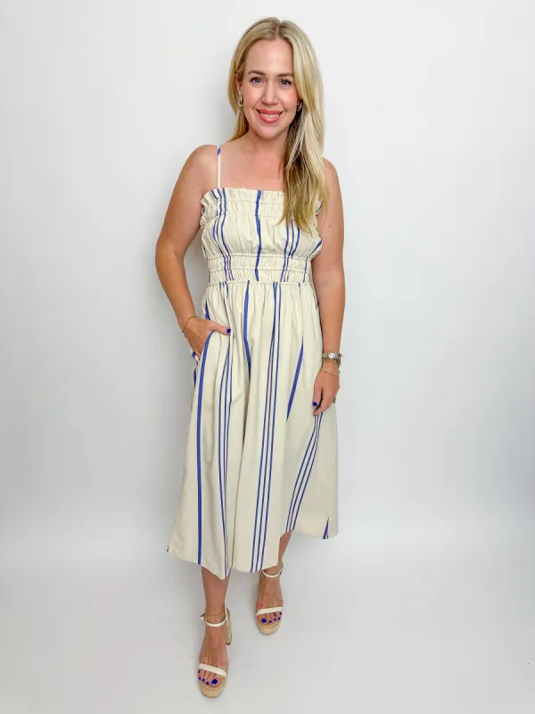 Zuri Stripe Midi Dress sold by Mimosa