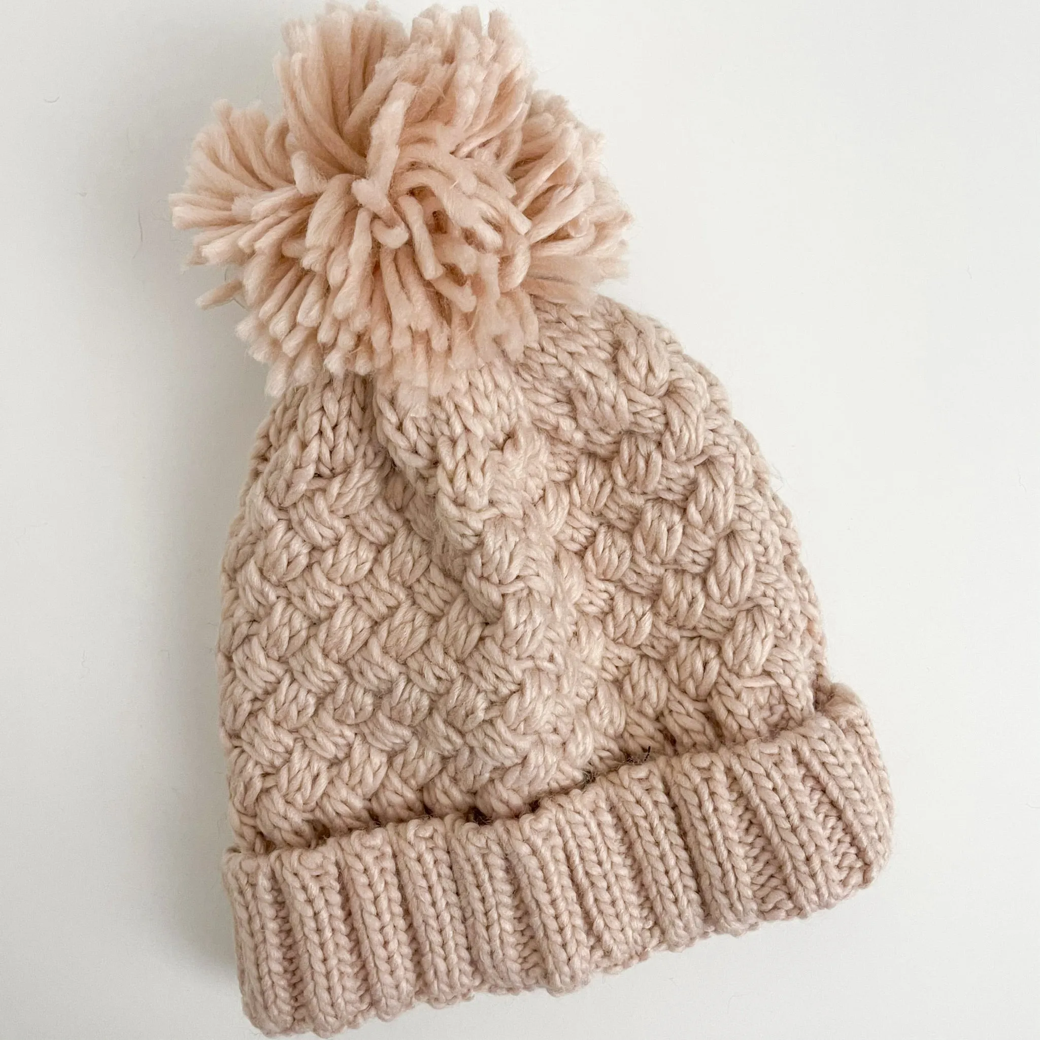 Crochet Knit Pom Beanie sold by Mimosa product image thumbnail 5