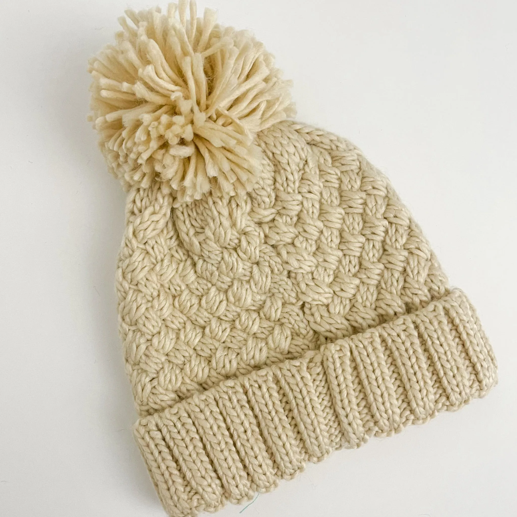 Crochet Knit Pom Beanie sold by Mimosa product image thumbnail 2