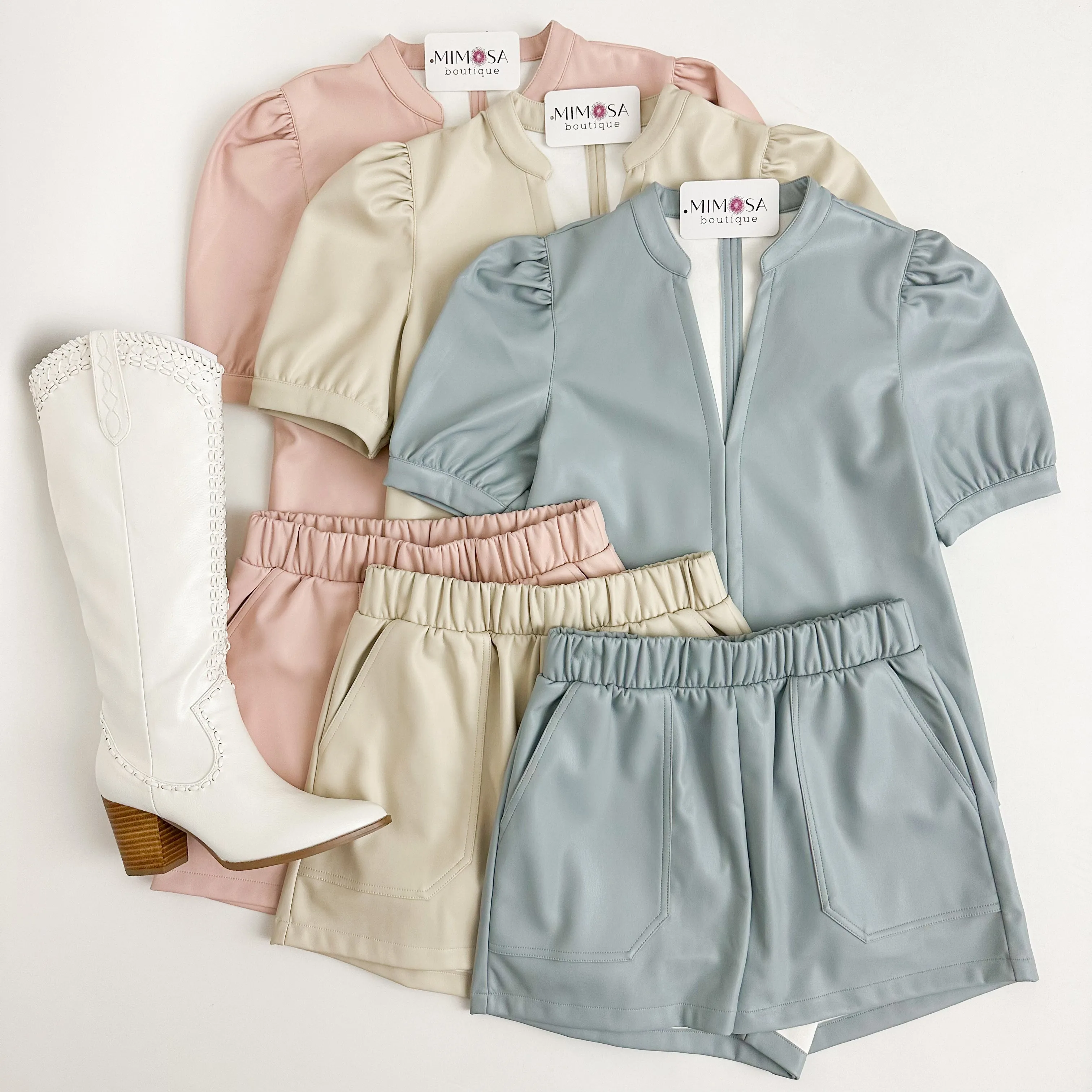 Faux The Record Leather Short sold by Mimosa product image thumbnail 2