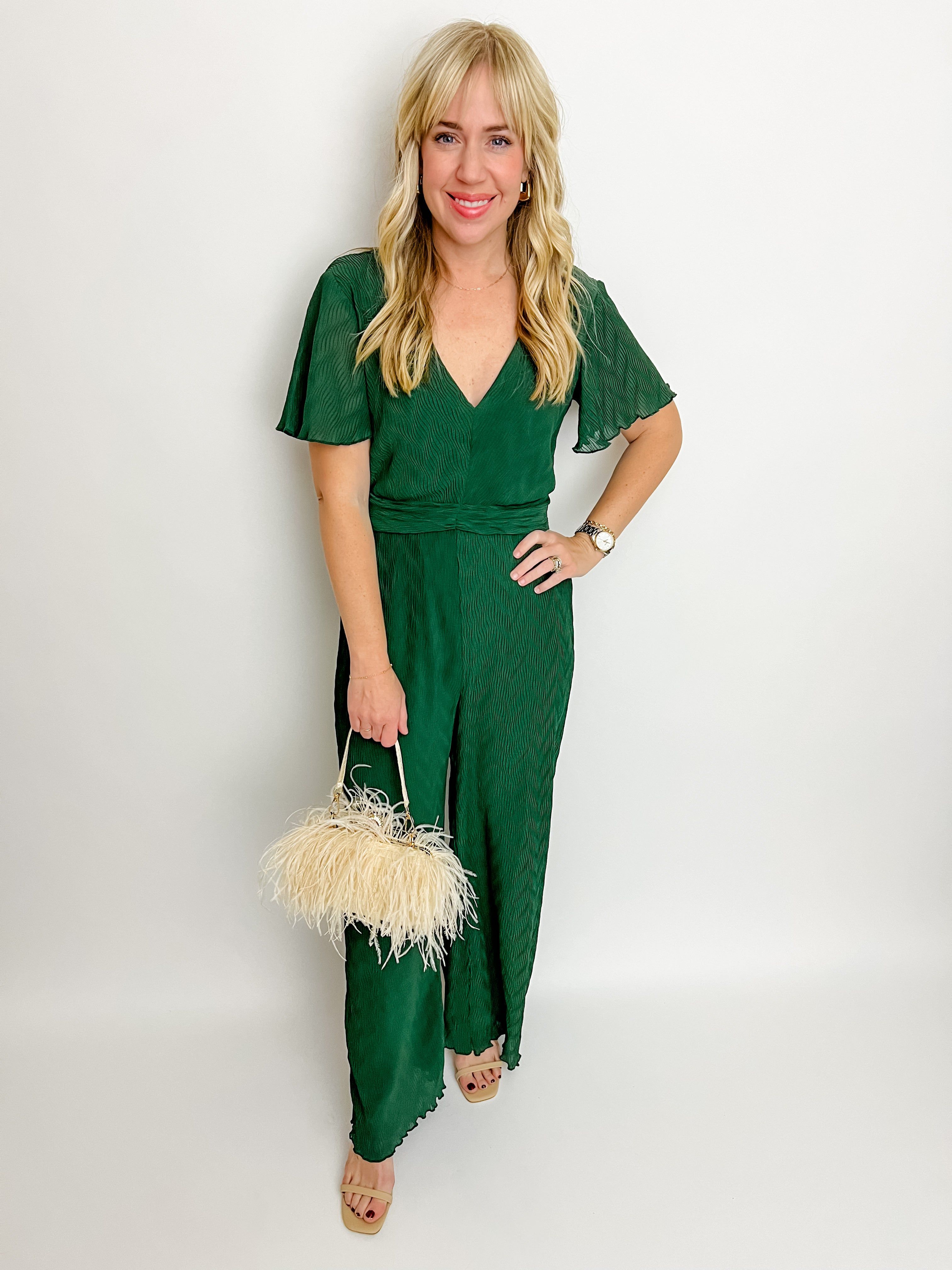 Wonderstruck V-Neck Jumpsuit sold by Mimosa