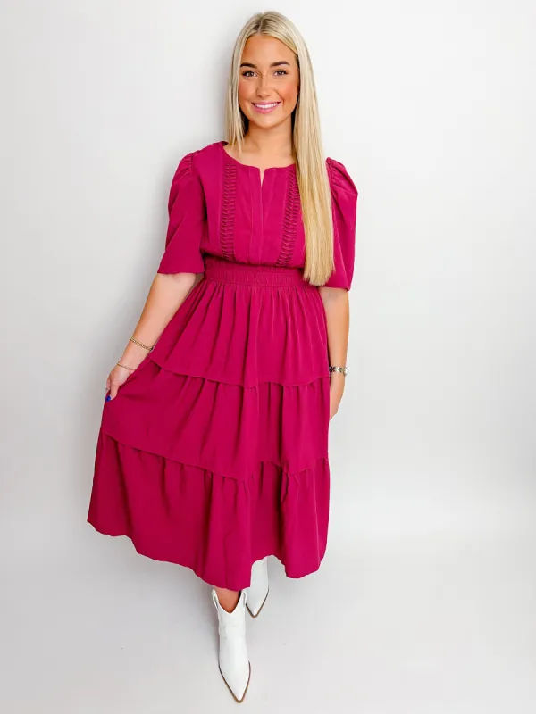 Primrose Pleat Top Maxi Dress sold by Mimosa