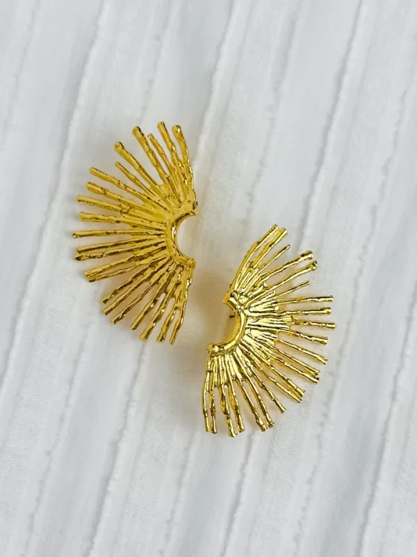 Vintage Half Fan Statement Earring sold by Mimosa