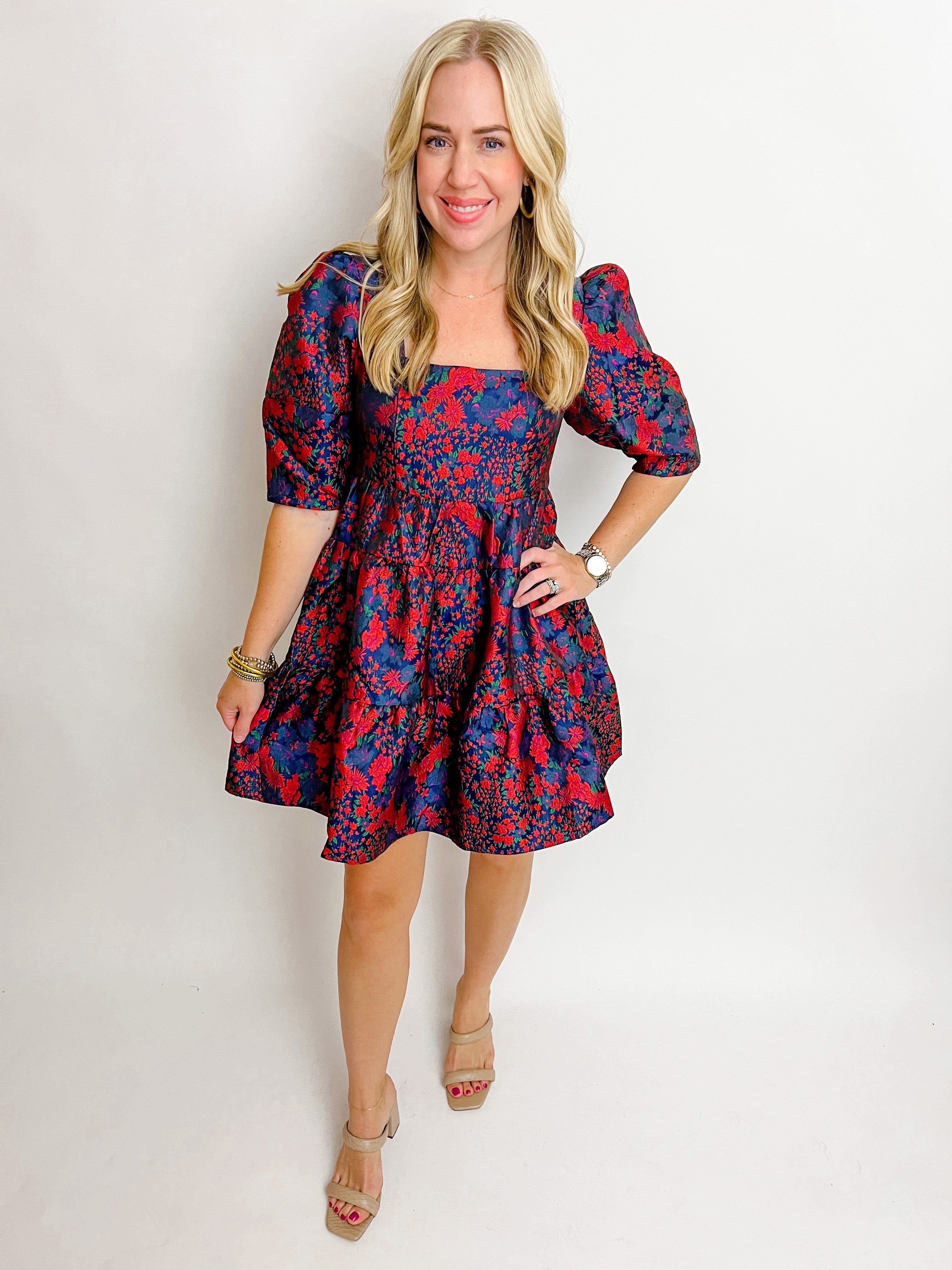 Dahlia Brocade Mini Dress sold by Mimosa