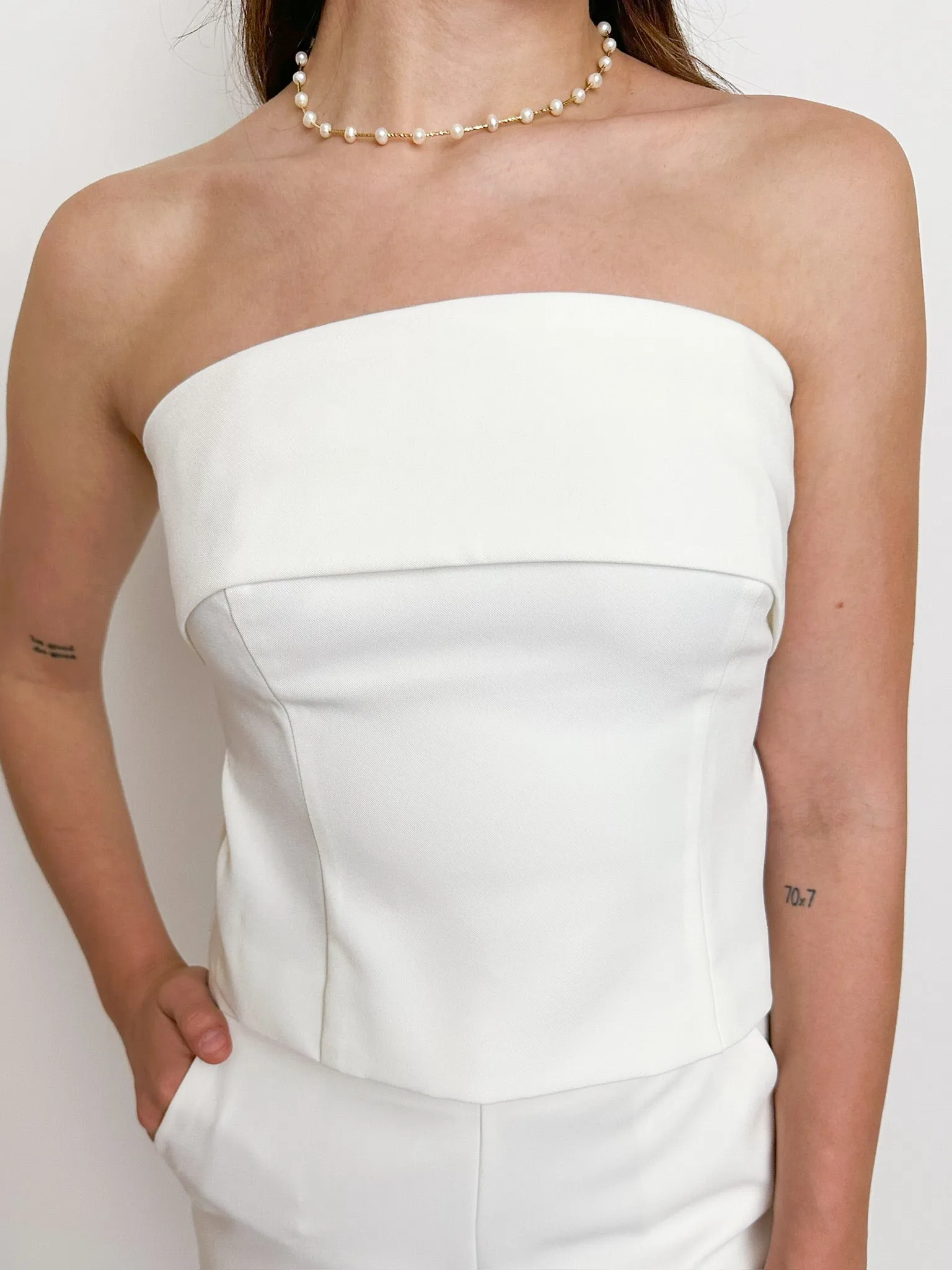 Crosby Strapless Crop Top and Pant Set sold by Mimosa product image thumbnail 3