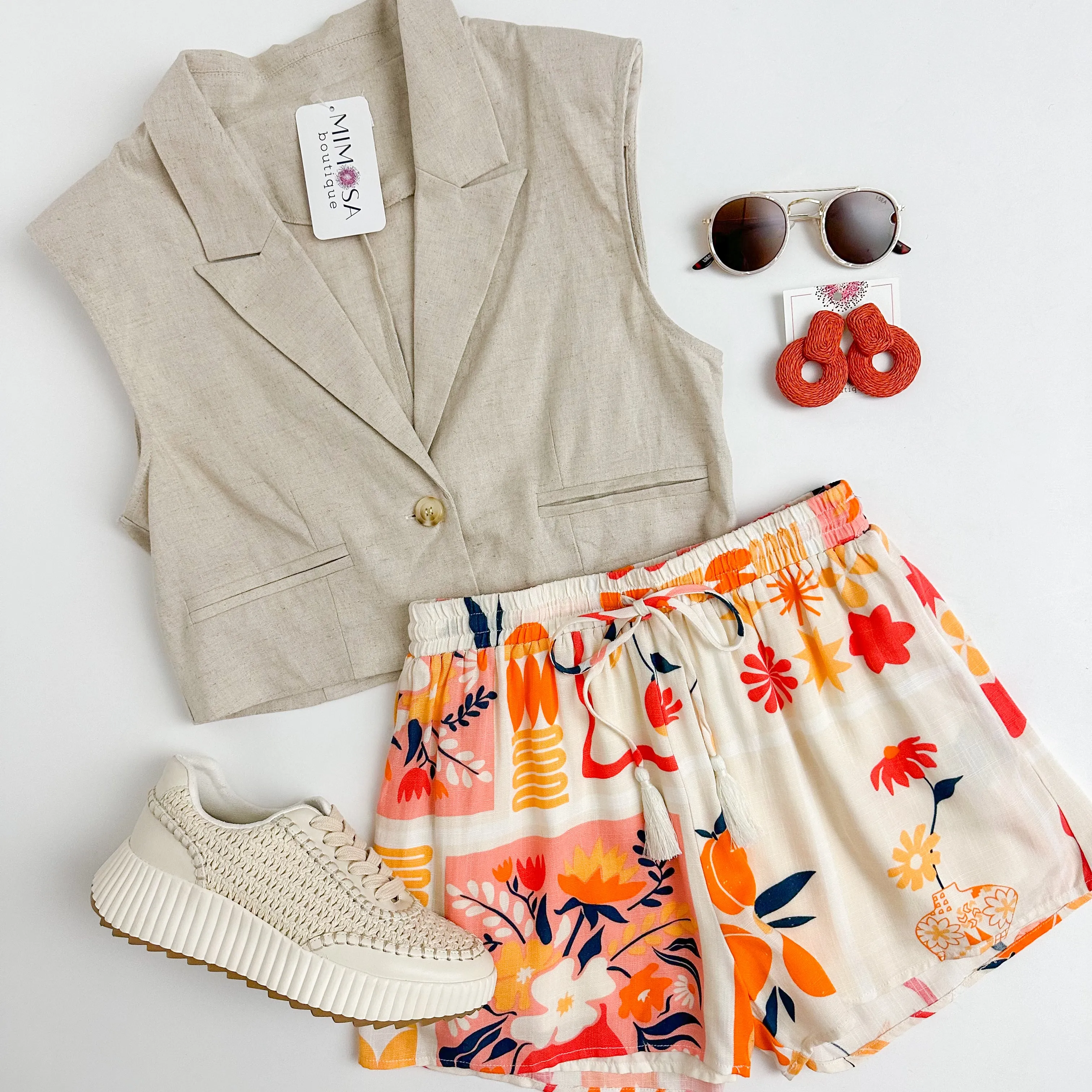 Citrus Summer Button Up & Short Set sold by Mimosa product image thumbnail 3