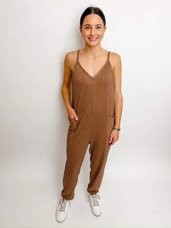Darcy Textured Jumpsuit sold by Mimosa
