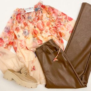 Flower Garden Sheer Blouse sold by Mimosa