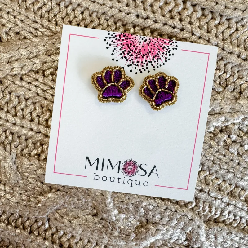 Paw Stud Earrings sold by Mimosa