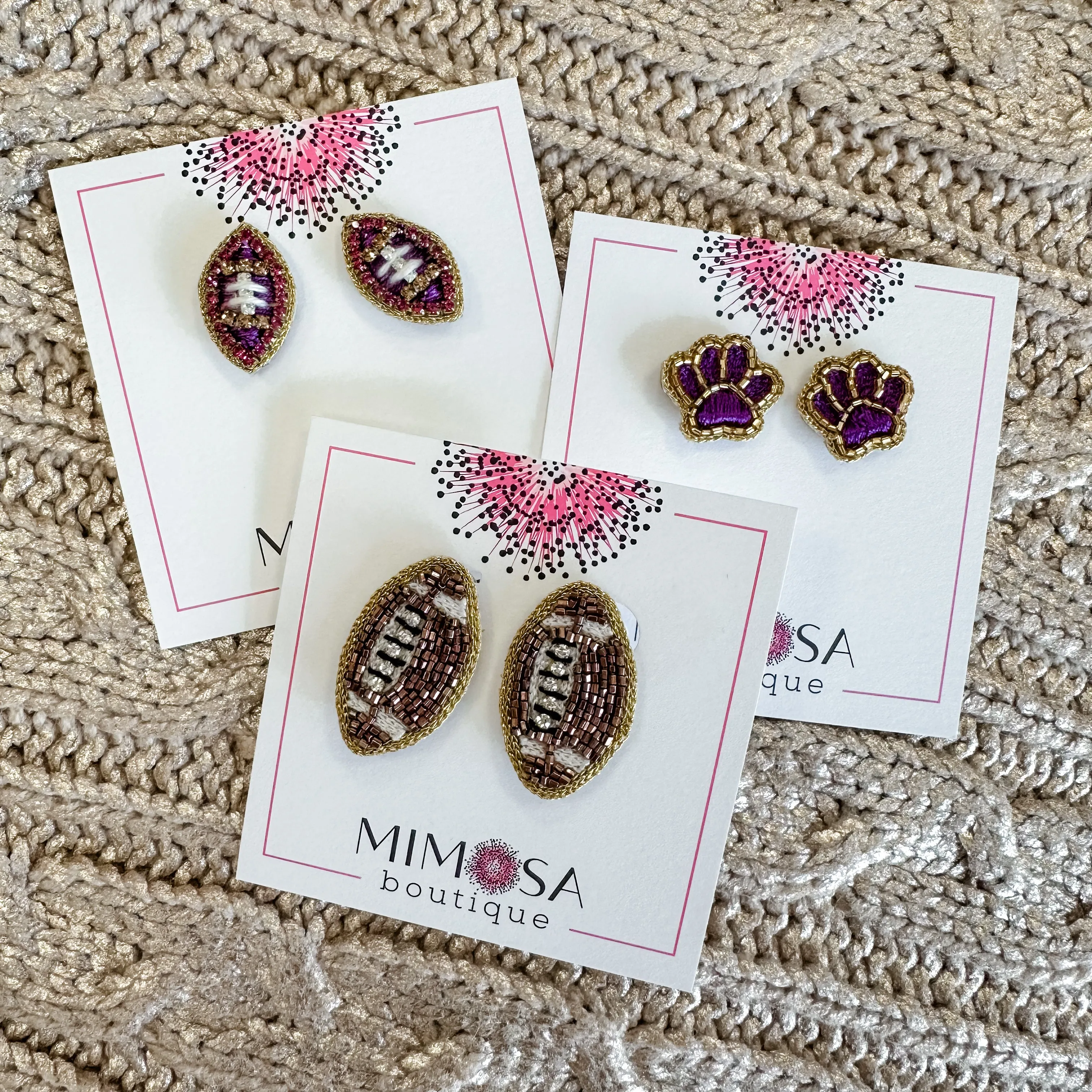 Paw Stud Earrings sold by Mimosa product image thumbnail 2