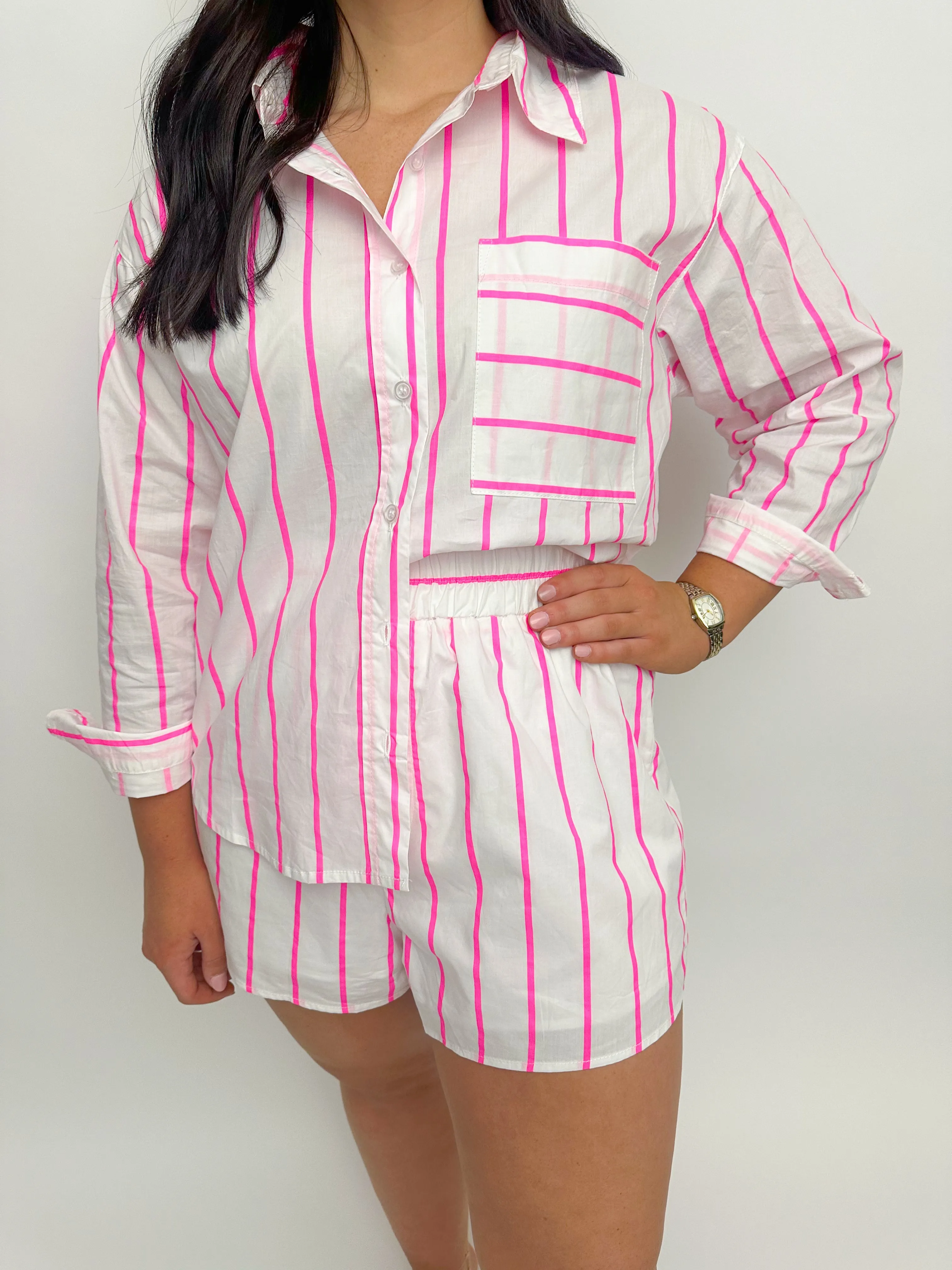 Bright Stripe Button Up sold by Mimosa product image thumbnail 3