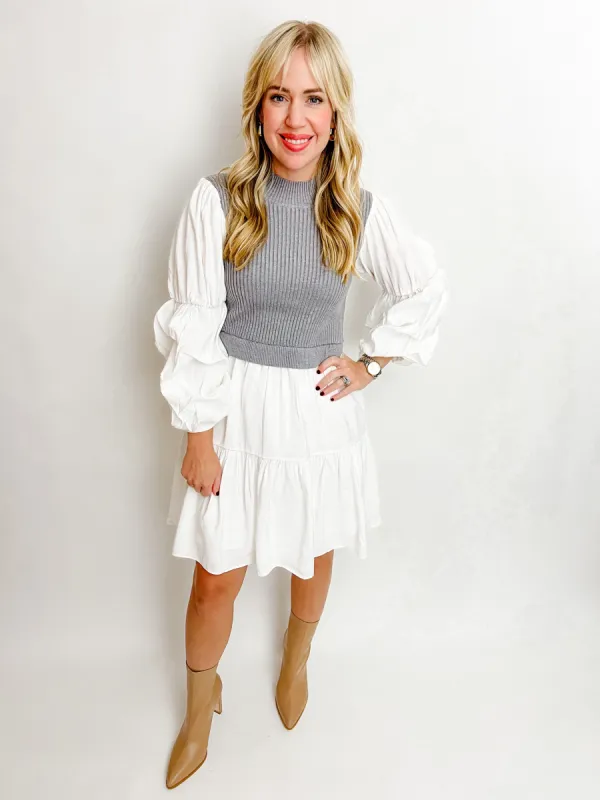 Janelle Sweater Top Mini Dress sold by Mimosa