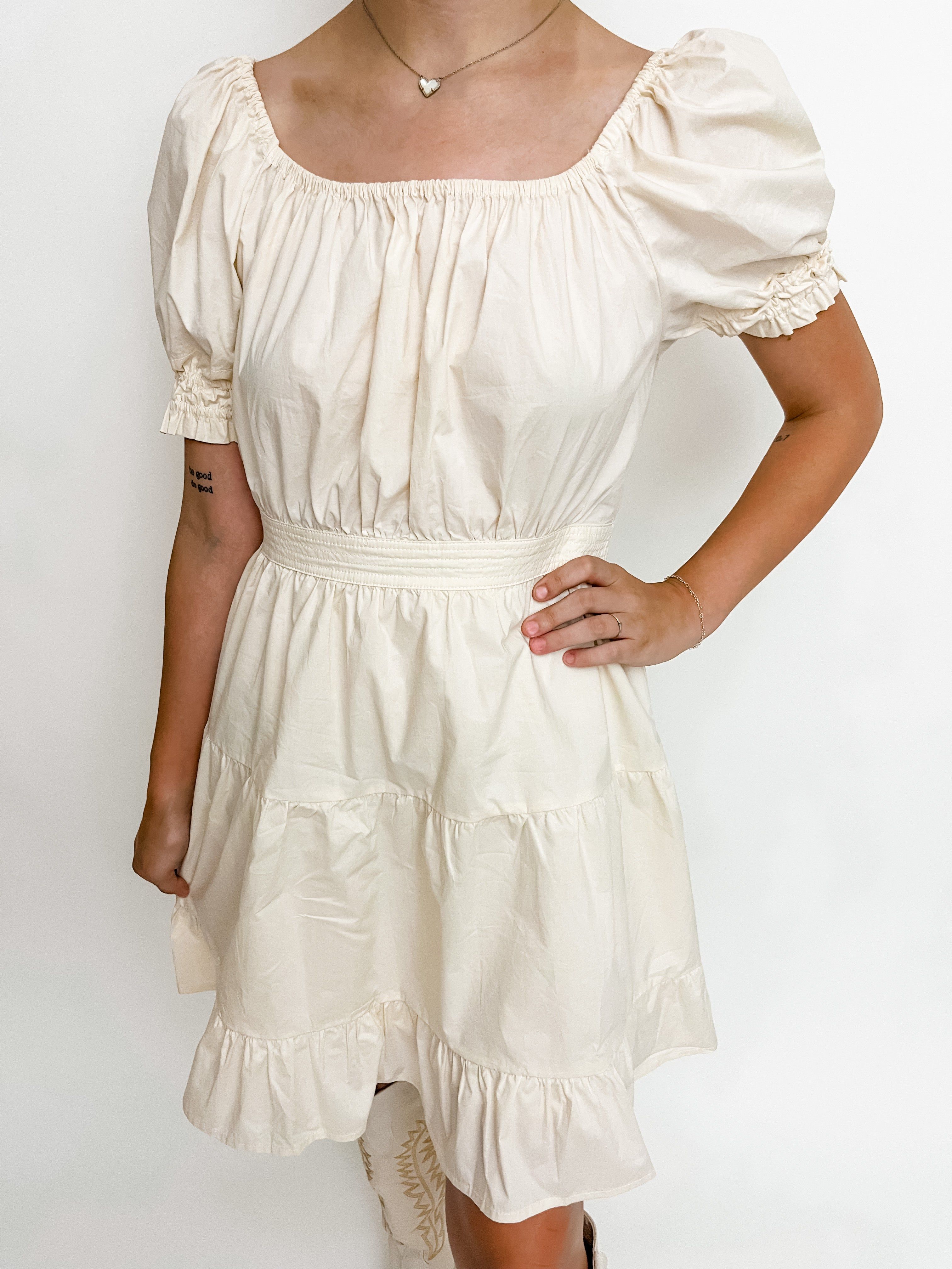 Blanche Pleat Detail Mini Dress sold by Mimosa product image thumbnail 3