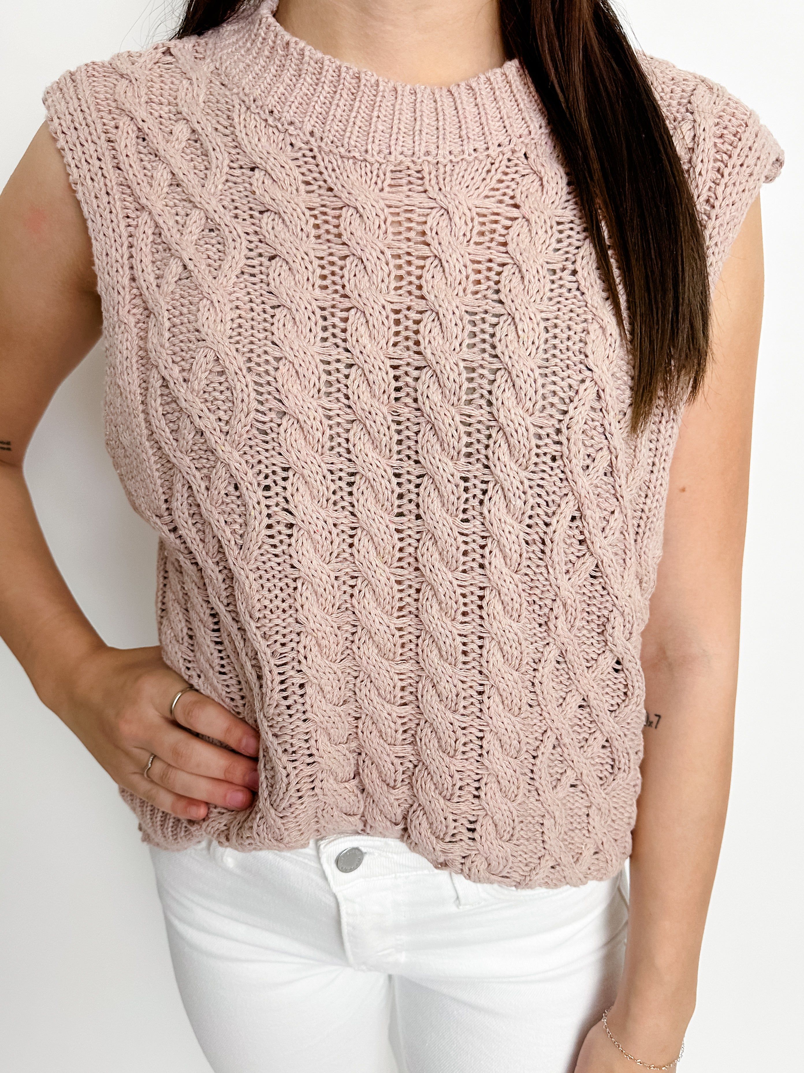 Myles Cable Knit Vest sold by Mimosa product image thumbnail 2
