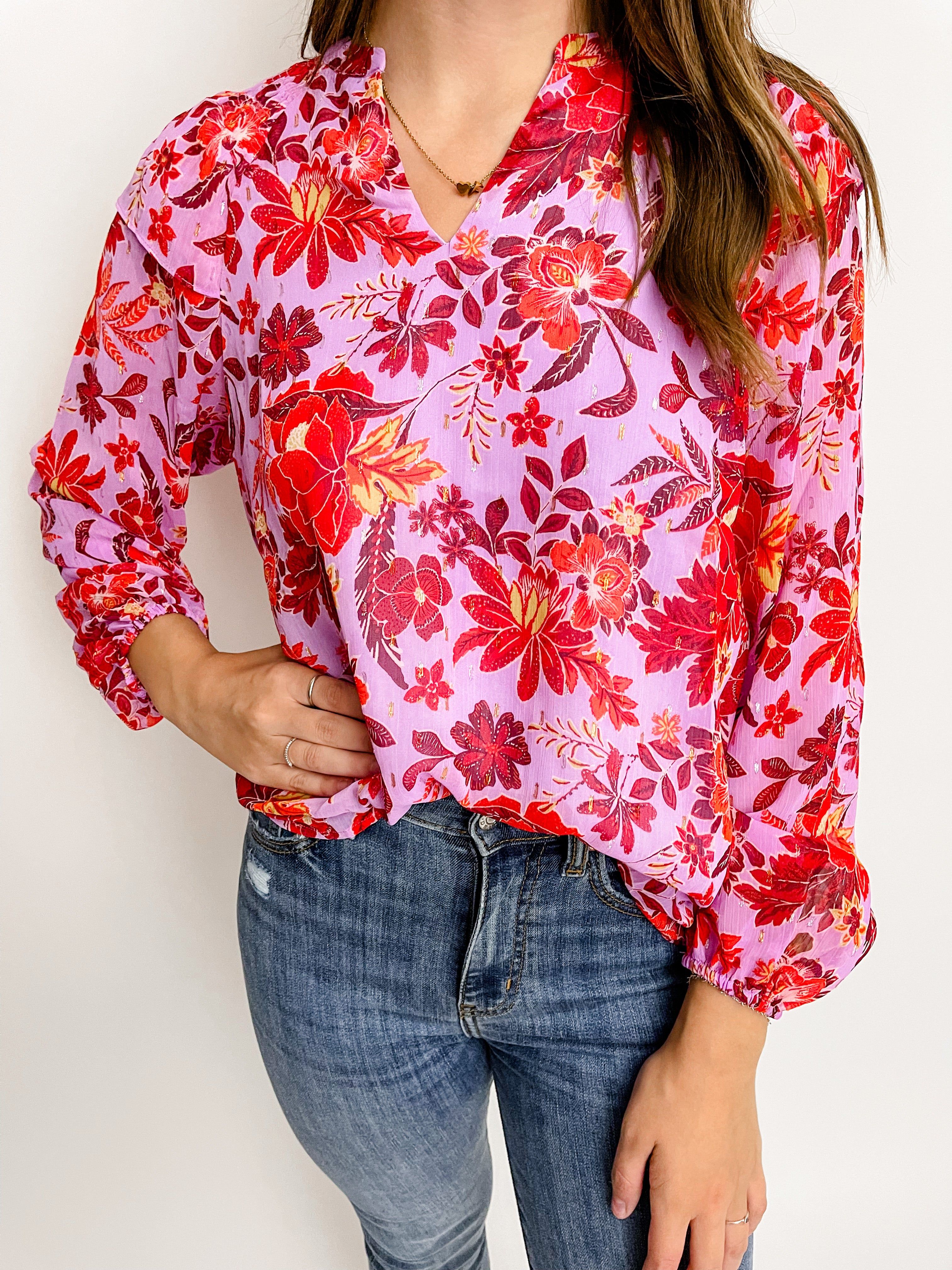 Charly Floral LS Blouse sold by Mimosa product image thumbnail 2