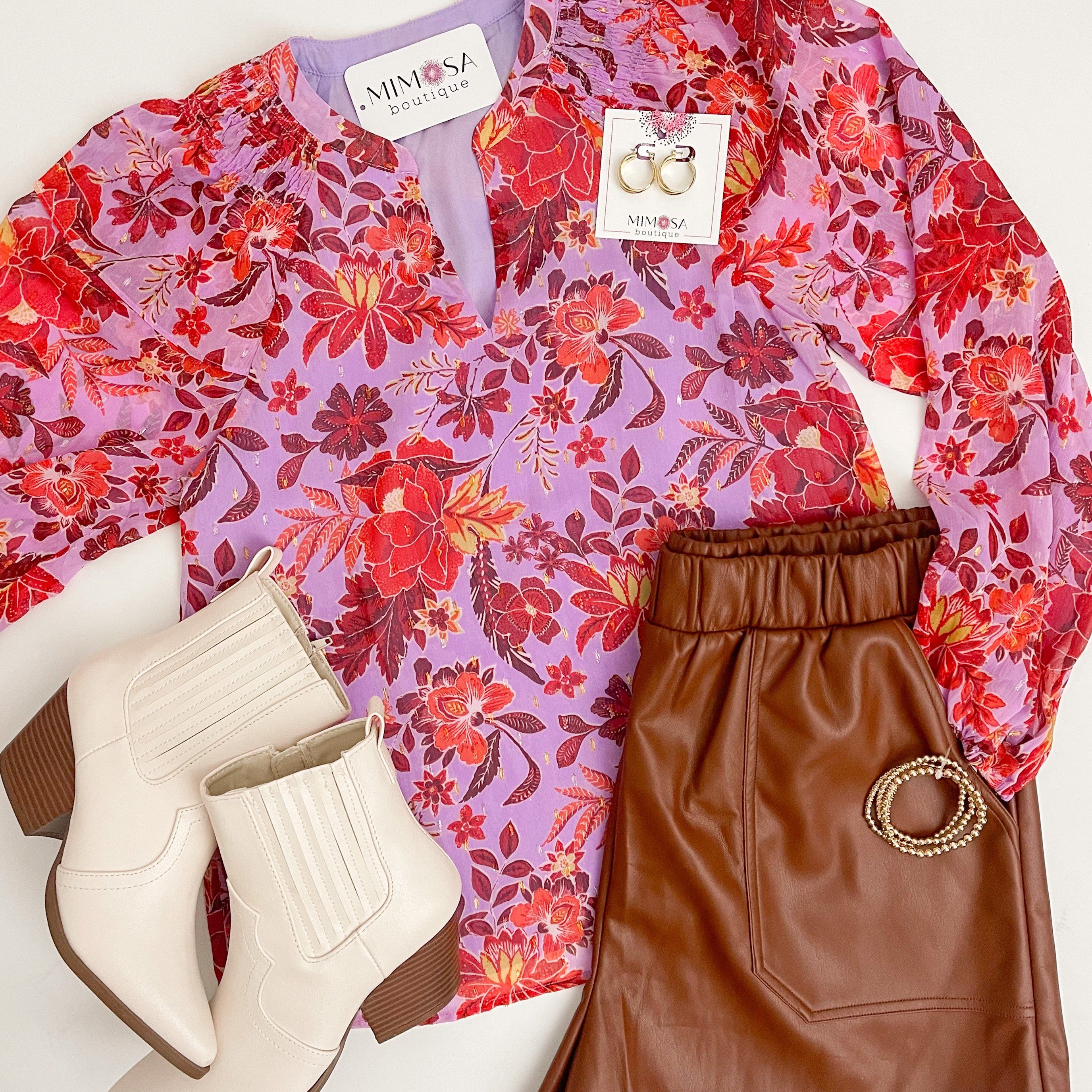 Charly Floral LS Blouse sold by Mimosa product image thumbnail 4