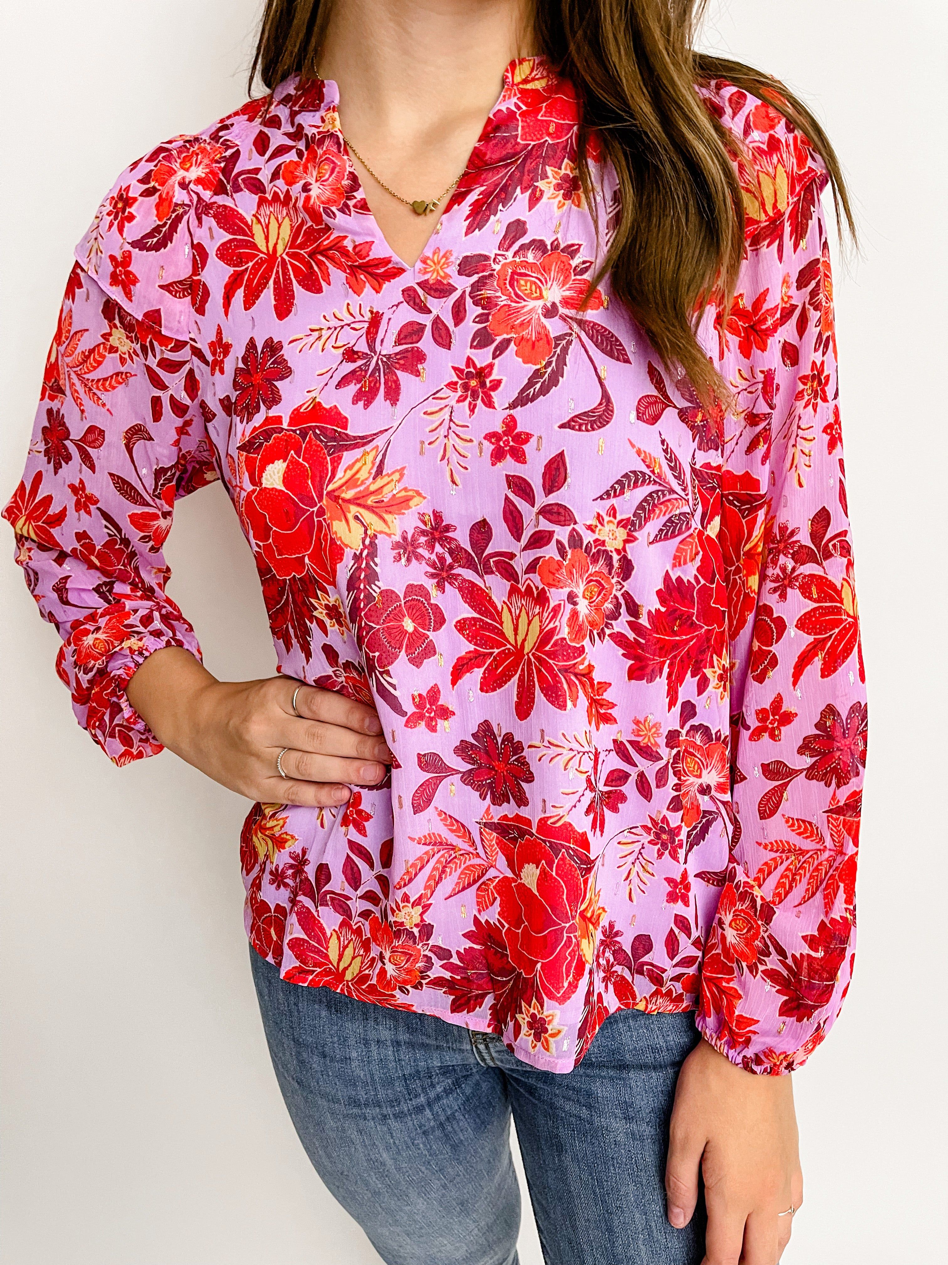 Charly Floral LS Blouse sold by Mimosa product image thumbnail 3