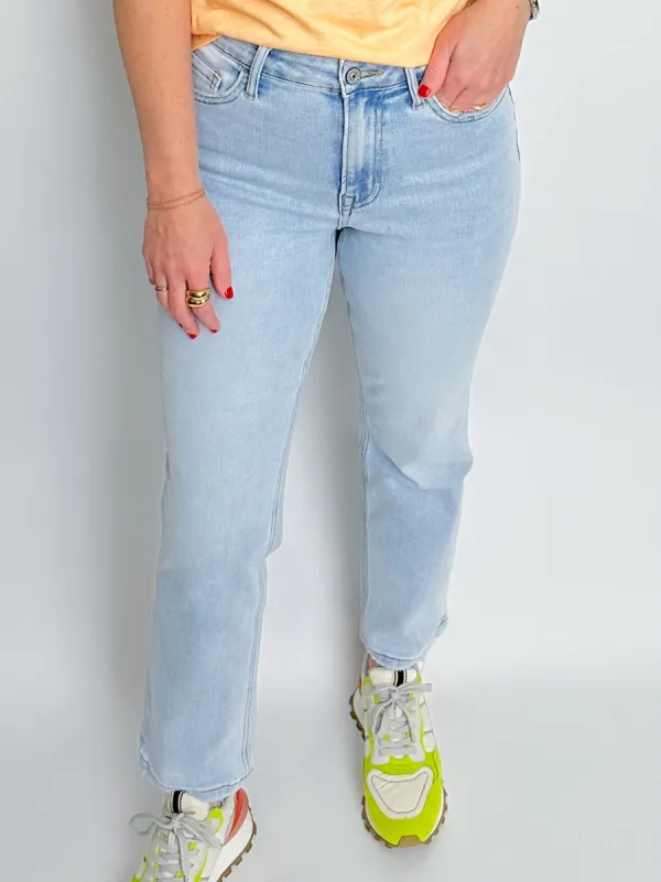 High Rise Straight Leg Jean sold by Mimosa
