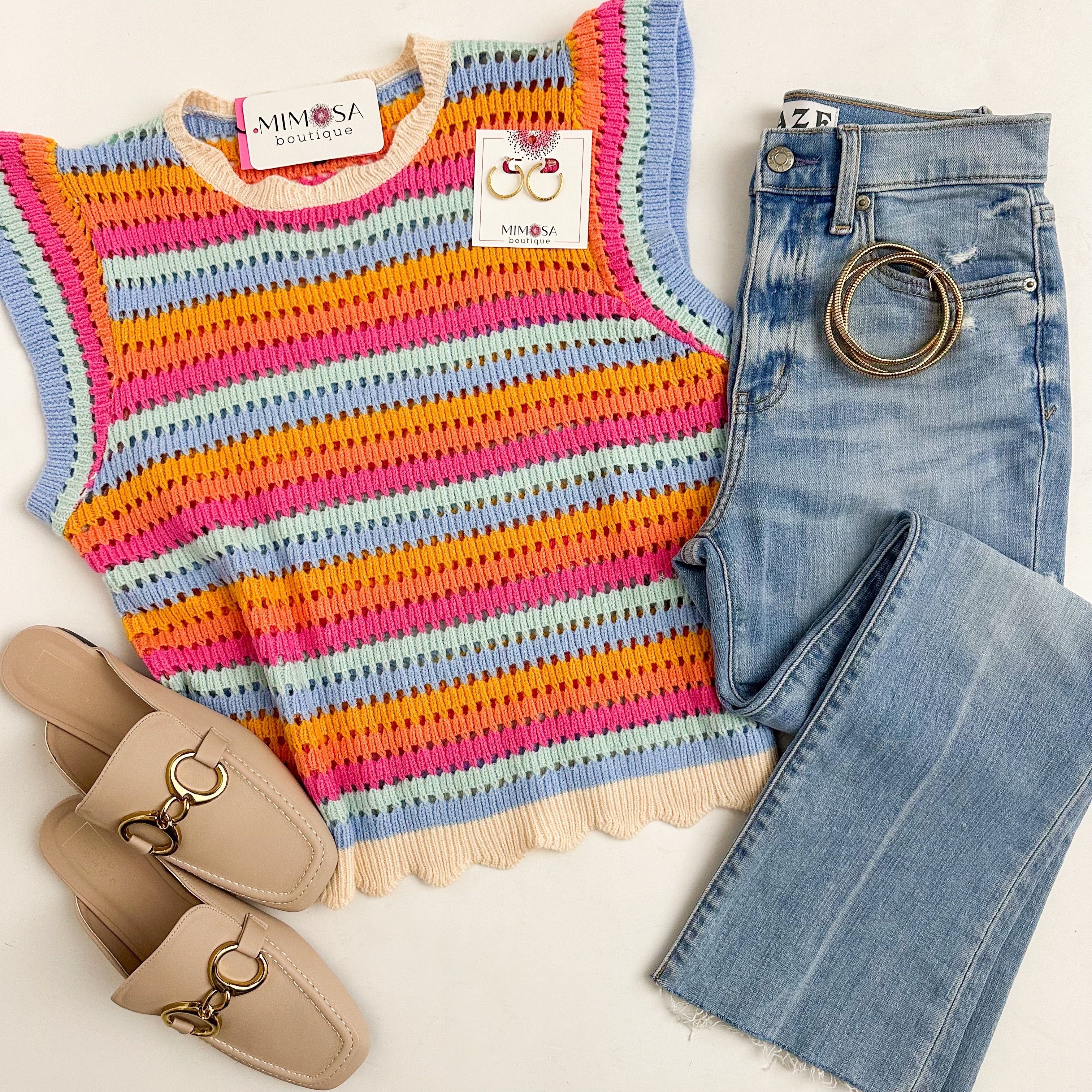 Kels Wavy Hem Knit Top sold by Mimosa product image thumbnail 3