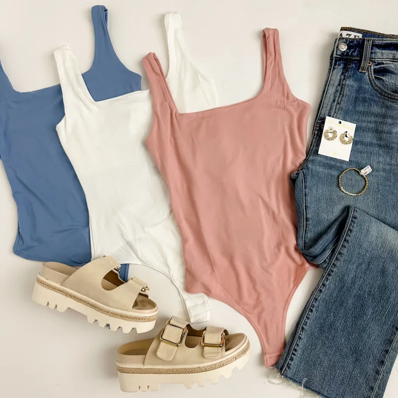 Square Neck Knit Bodysuit sold by Mimosa