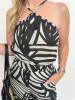 Ariele Printed Linen Halter Tank sold by Mimosa