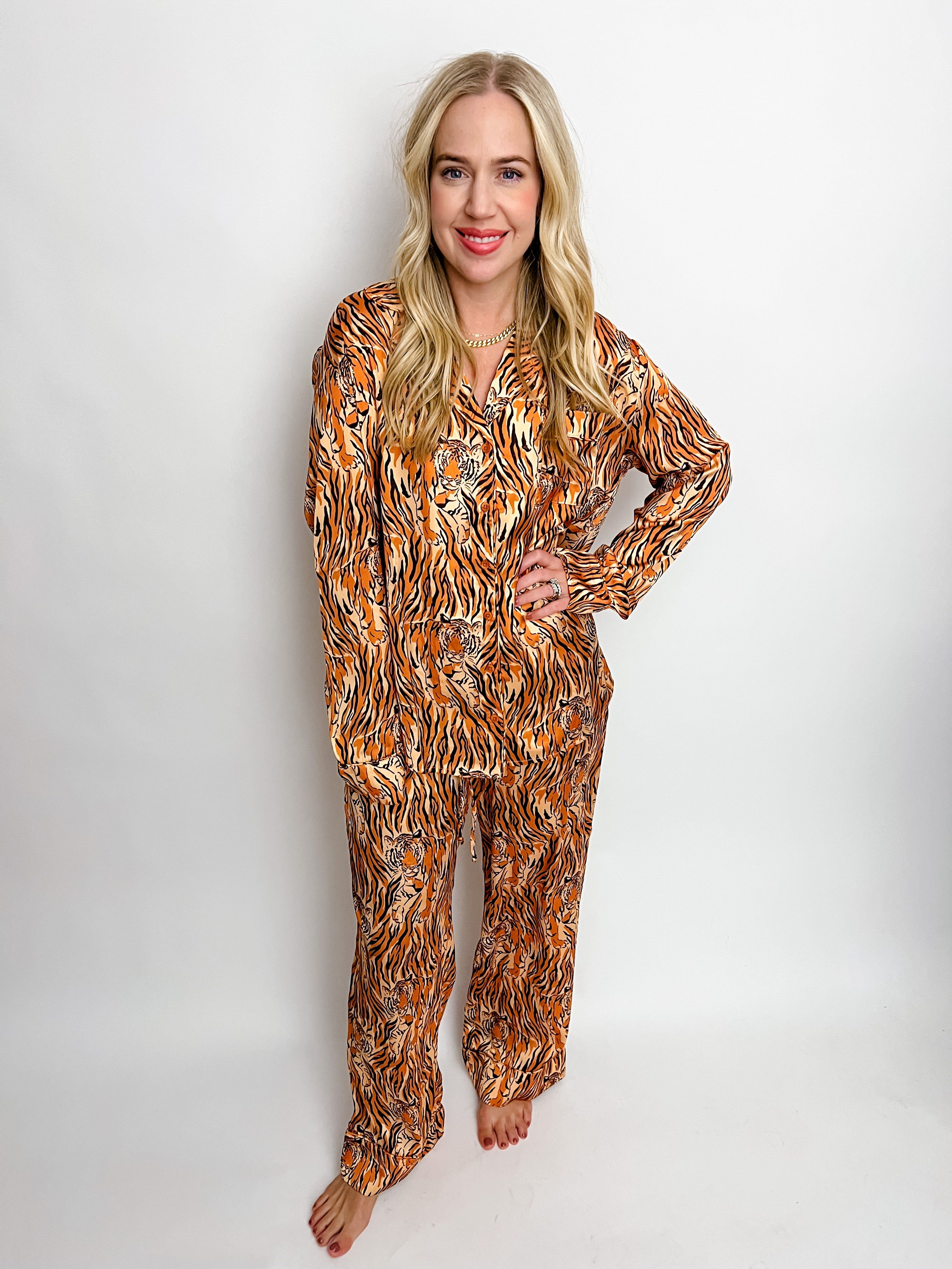 Classic PJ Set Royal Tiger Silky sold by Mimosa product image thumbnail 2