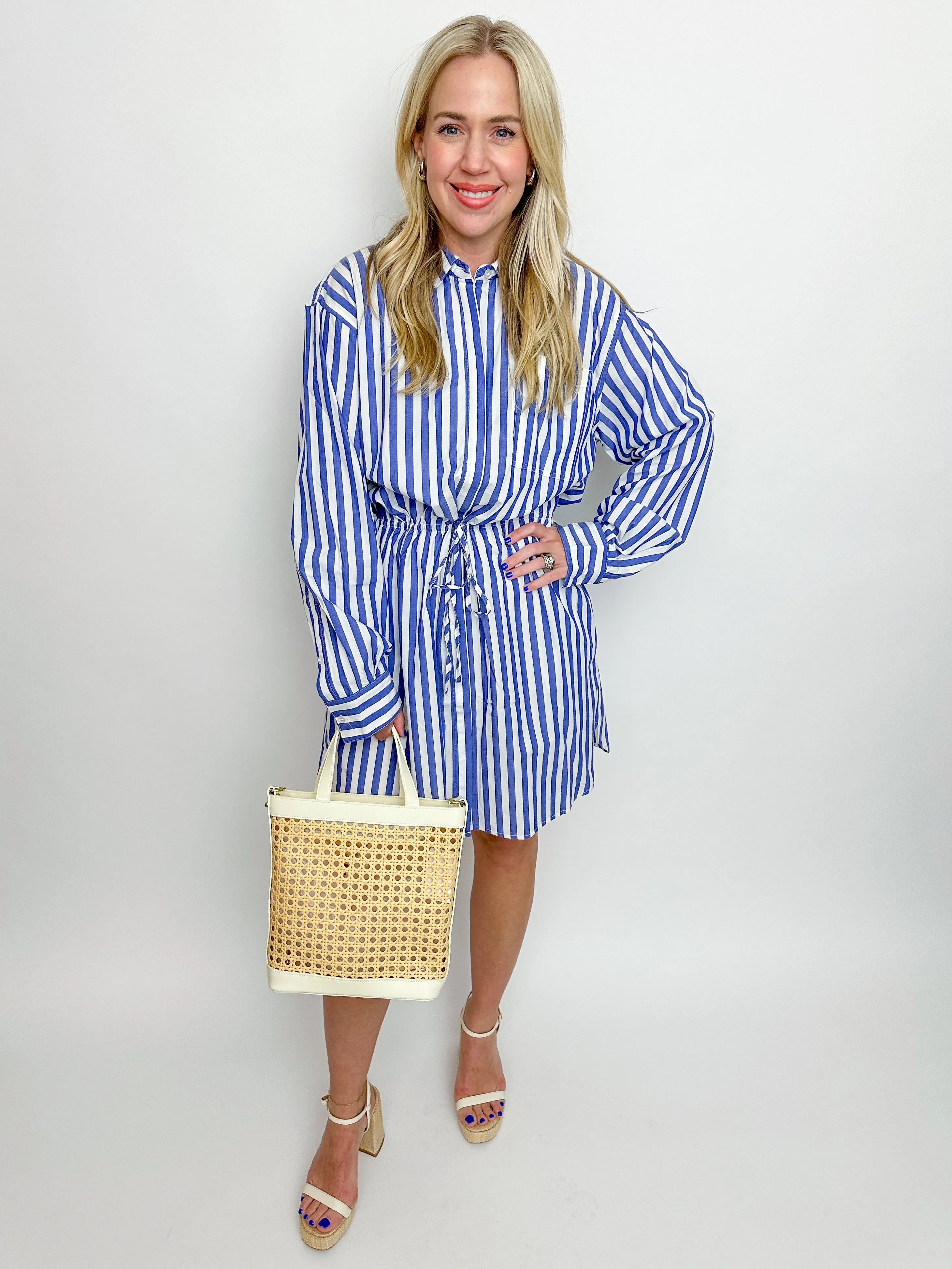 Rani Stripe Shirt Dress sold by Mimosa