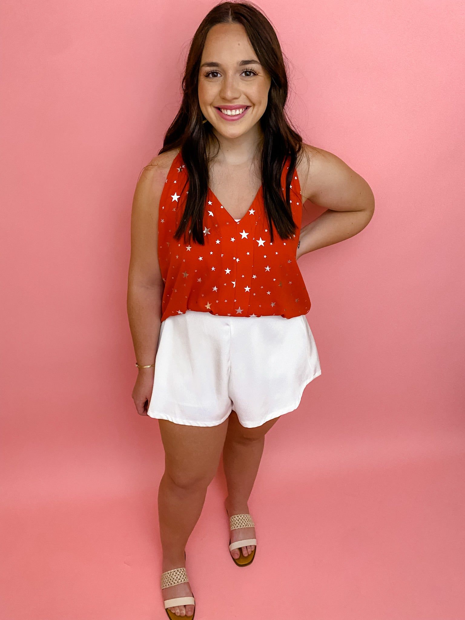 Metallic Star Panel Front Tank sold by Mimosa product image thumbnail 3