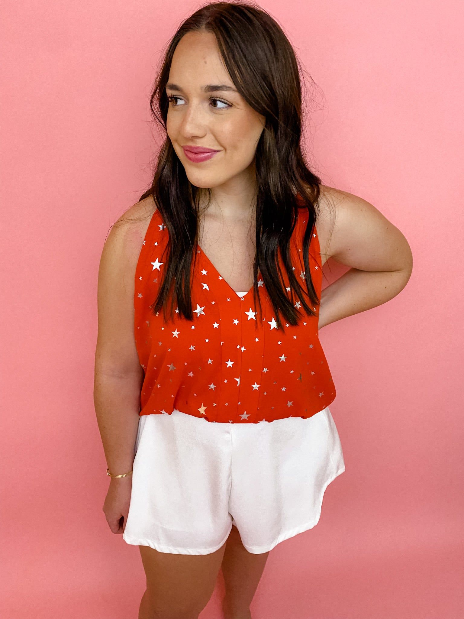 Metallic Star Panel Front Tank sold by Mimosa product image thumbnail 2