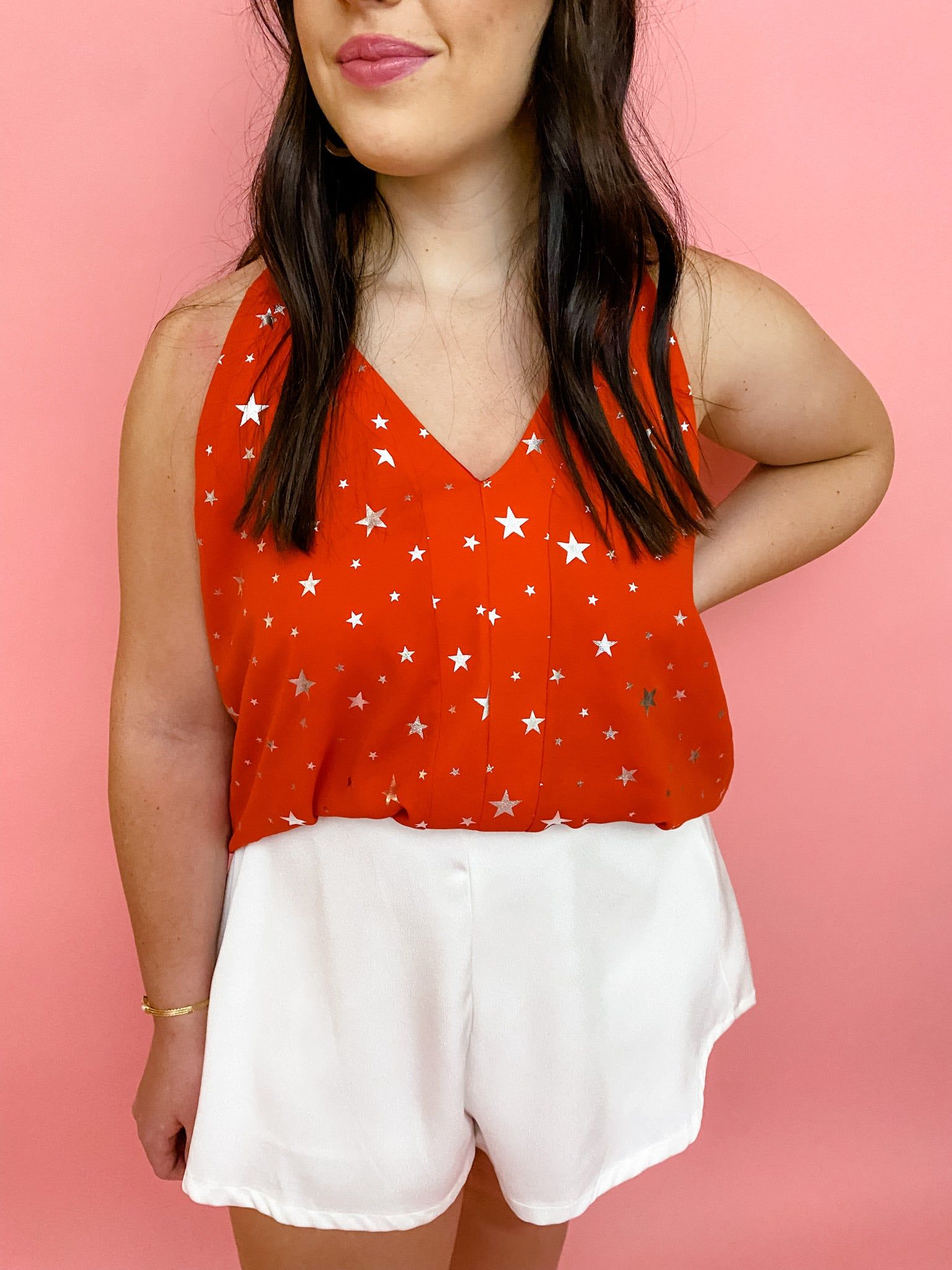 Metallic Star Panel Front Tank sold by Mimosa