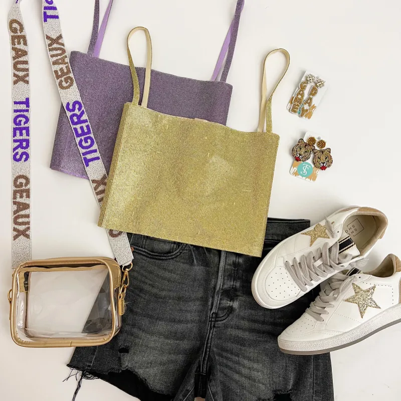 Girly Girl Rhinestone Crop Top sold by Mimosa