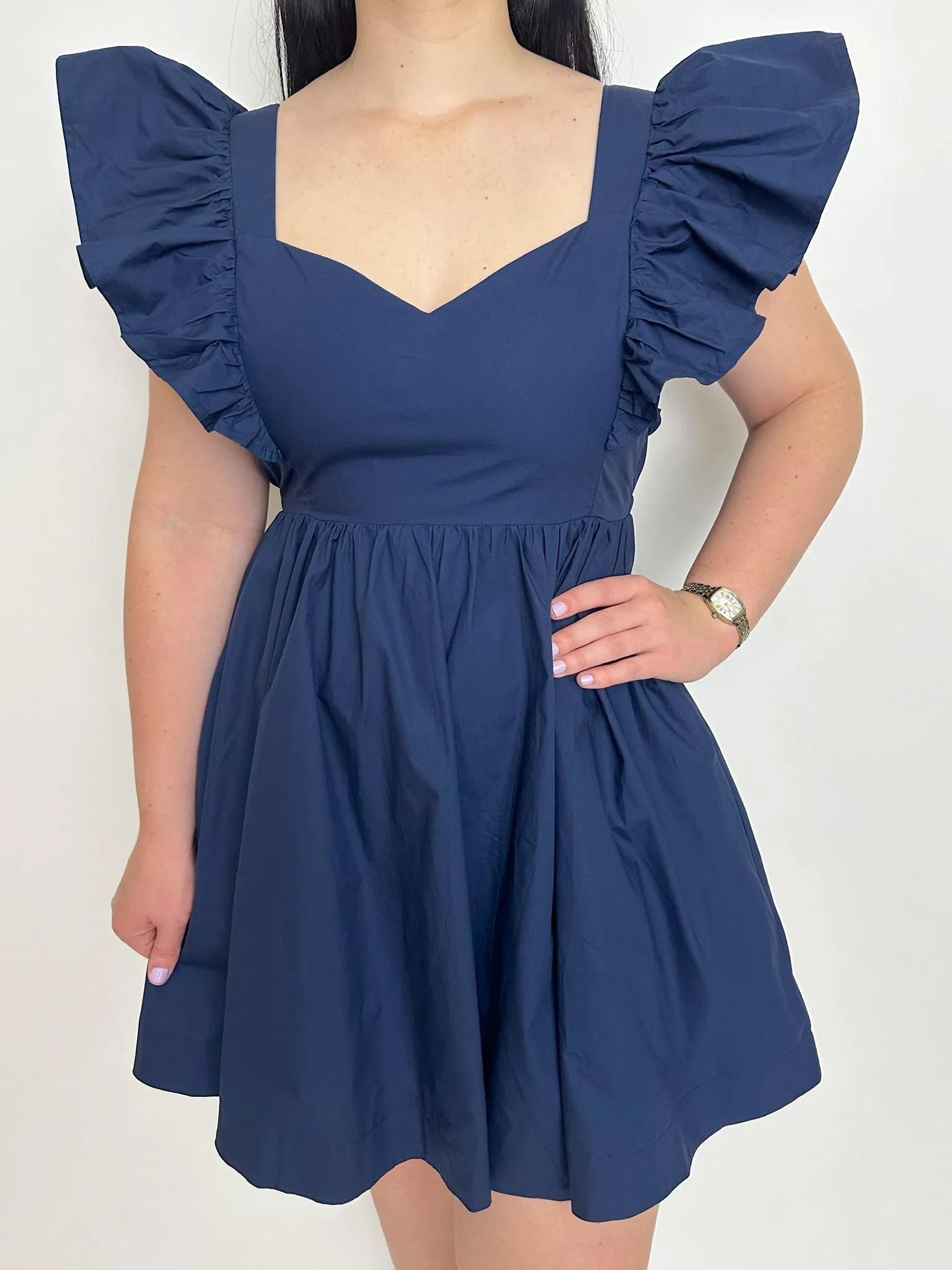 Riviera Ruffle Sleeve Mini Dress sold by Mimosa product image thumbnail 3