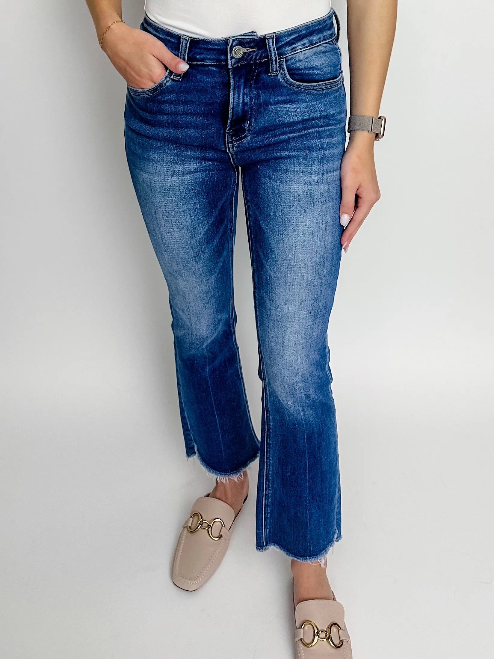 High Rise Kick Flare Encouragingly sold by Mimosa